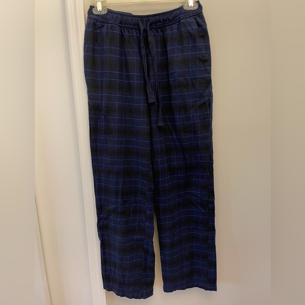 EUC Uniqlo Flannel Blue Plaid Pajama Pants